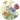 Kunstwerk Boeket met bloemen in de hals van een groene vaas - Willem van Leen