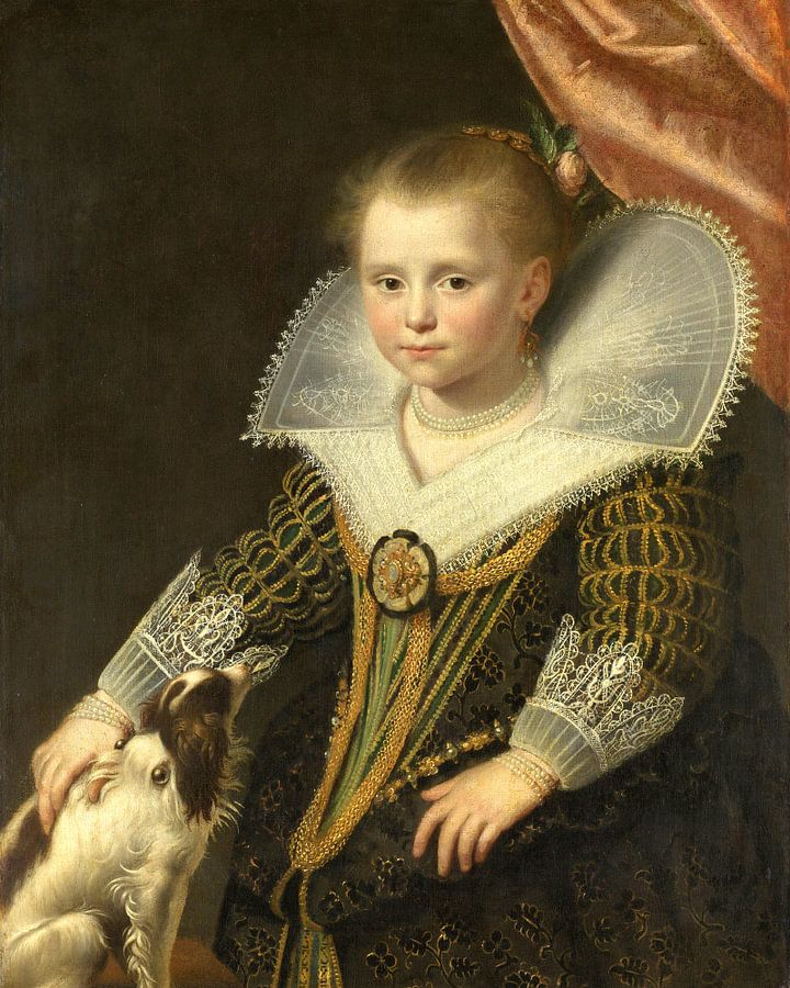Portret van een meisje - Het prinsesje Paulus Moreelse