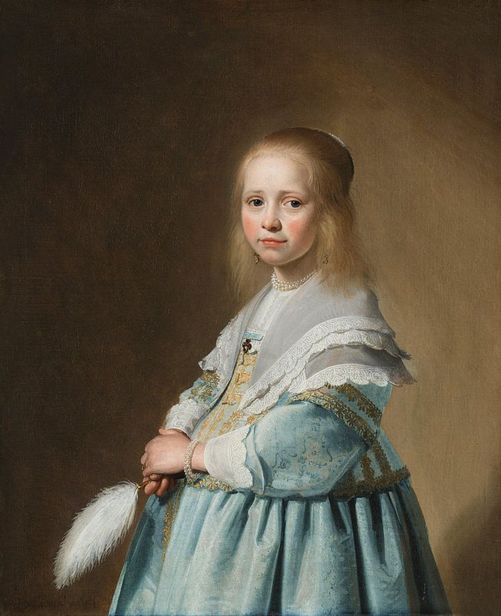 Portret van een meisje in het blauw