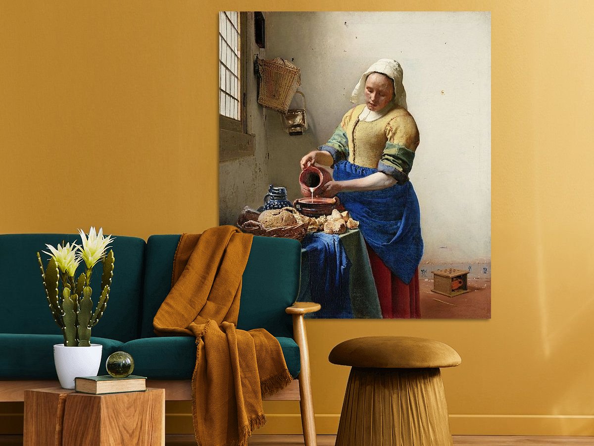 Jan Vermeer (1632-1675)【Het melkmeisje】 Johannes Vermeer – Het Melkmeisje – degrootmeesters.com