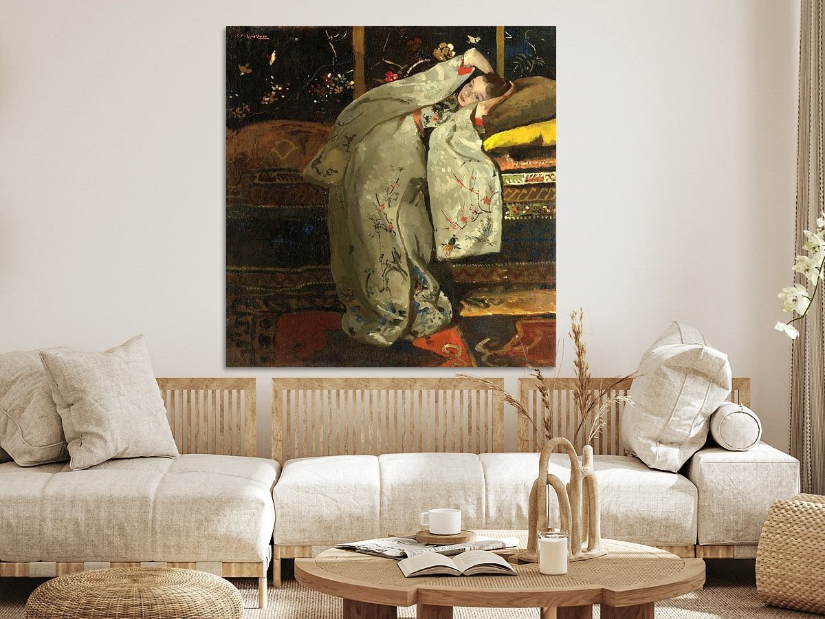 Meisje in witte kimono van George Hendrik Breitner aan uw muur