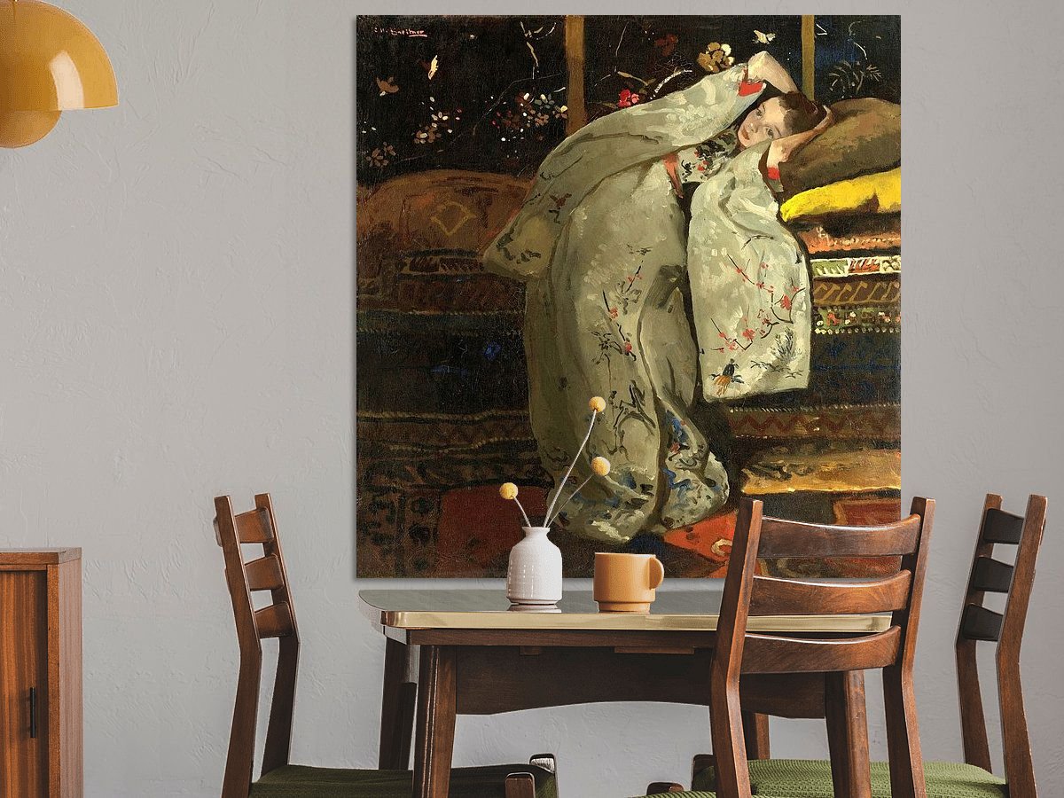 Meisje in witte kimono van George Hendrik Breitner aan uw muur
