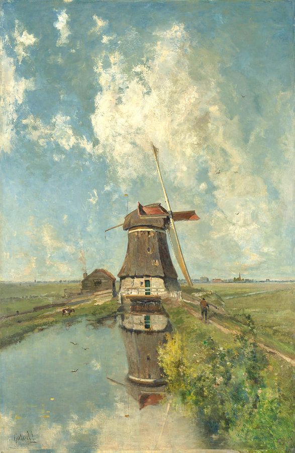 Een molen aan de poldervaart
